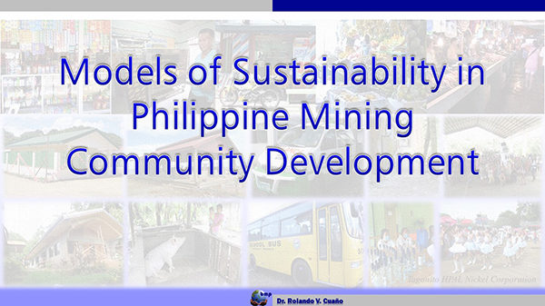 Models of Sustainability in Philippine Mining Community Development